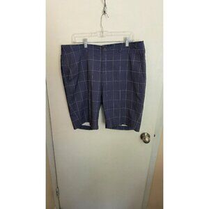 Pebble Beach Shorts Dry Luxe Comfort Flex Performance Shorts 38 Waist Blue Grid